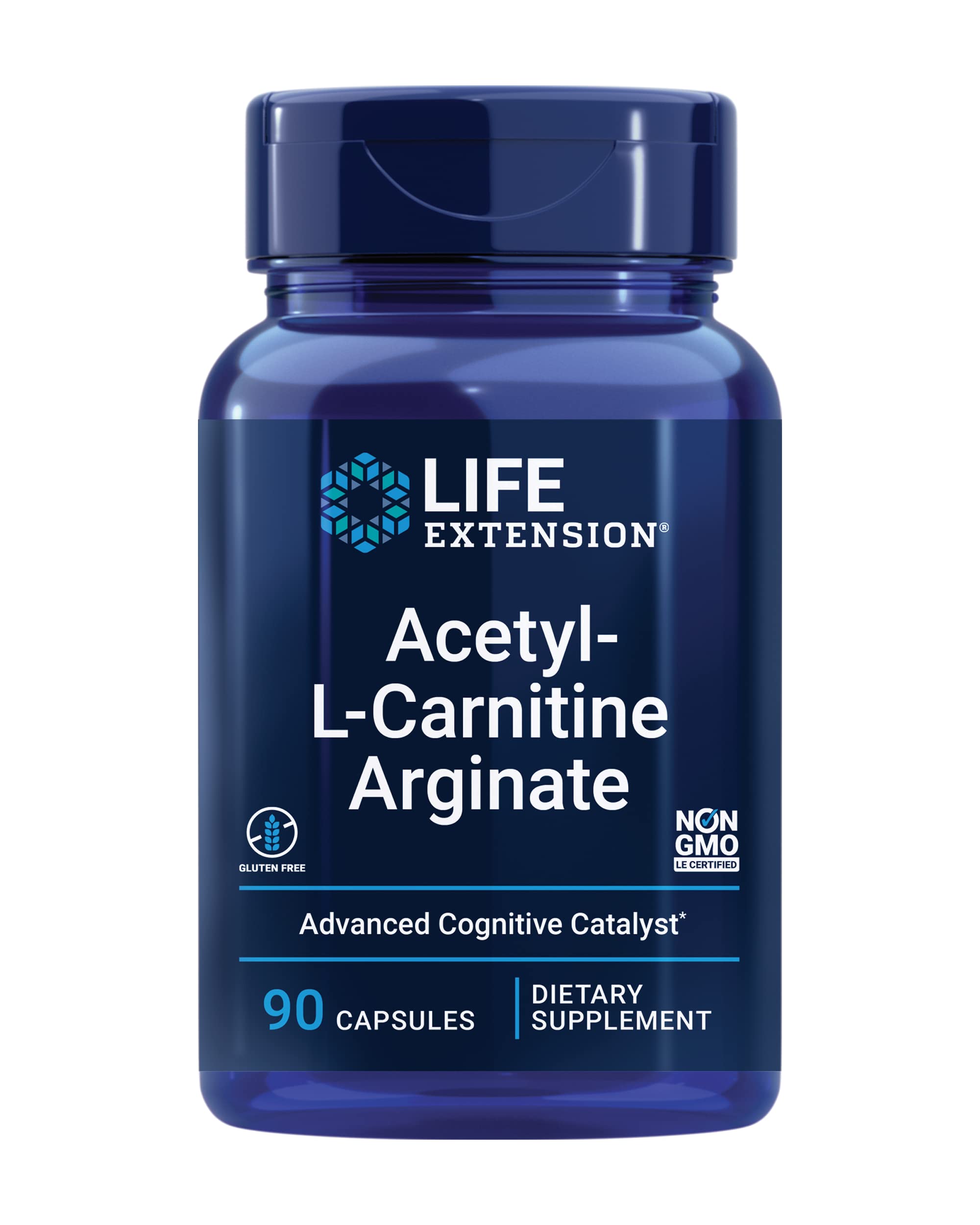 Life Extension Acetyl-L-Carnitine 620mg front view of bottle