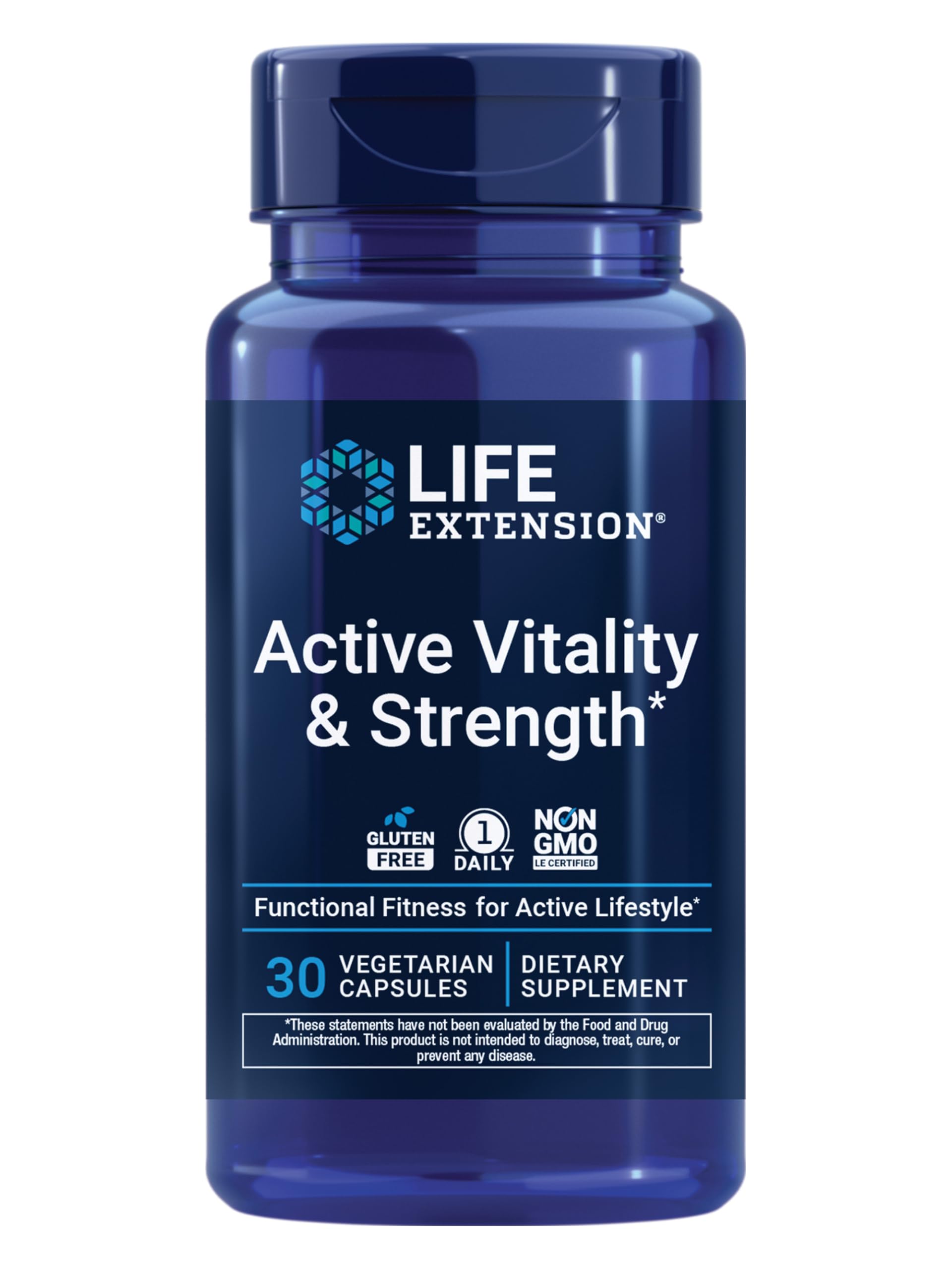 Life Extension Active Vitality & Strength Multimineral 30 Capsules front view