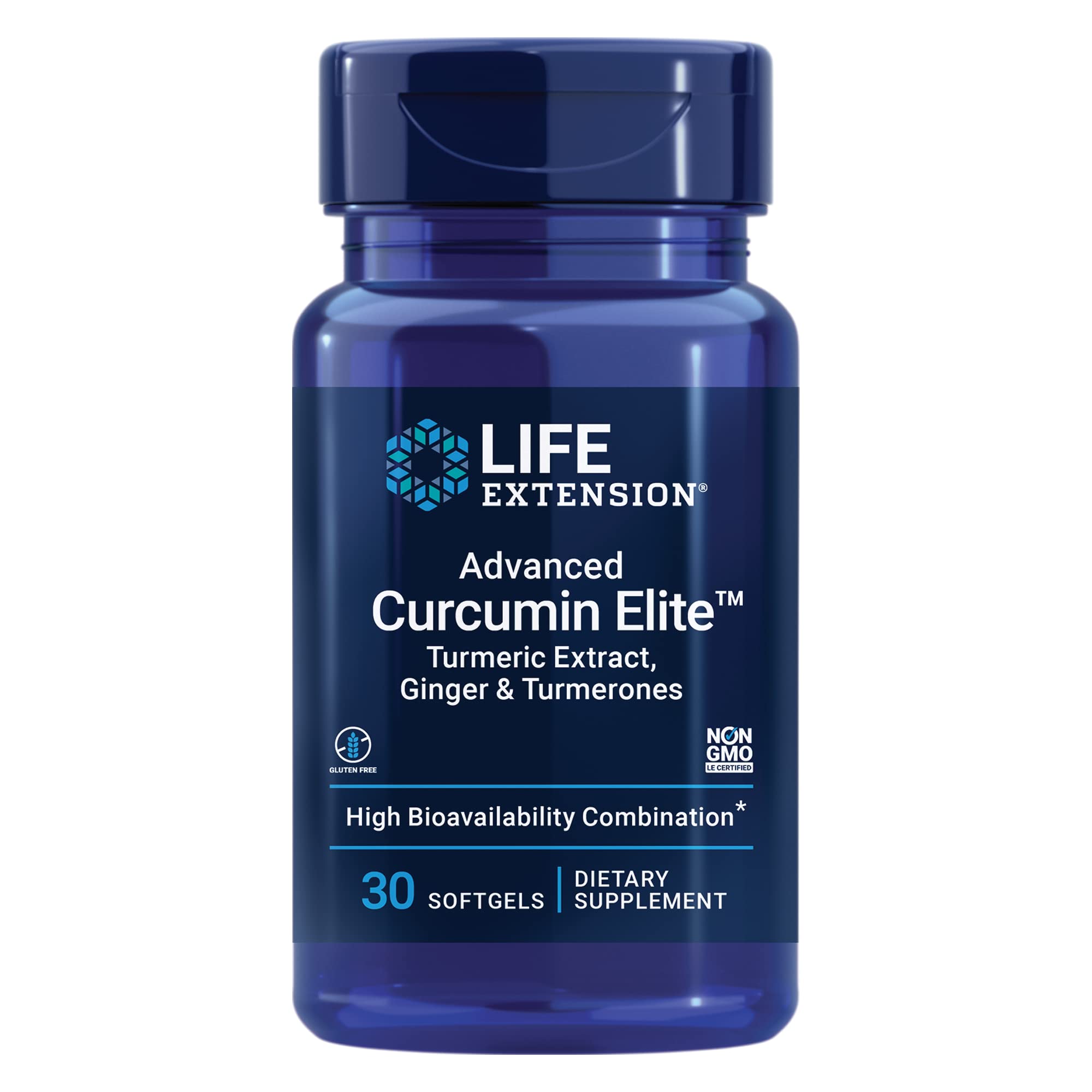 Life Extension Advanced Curcumin Elite Turmeric Extract 500mg softgel front view