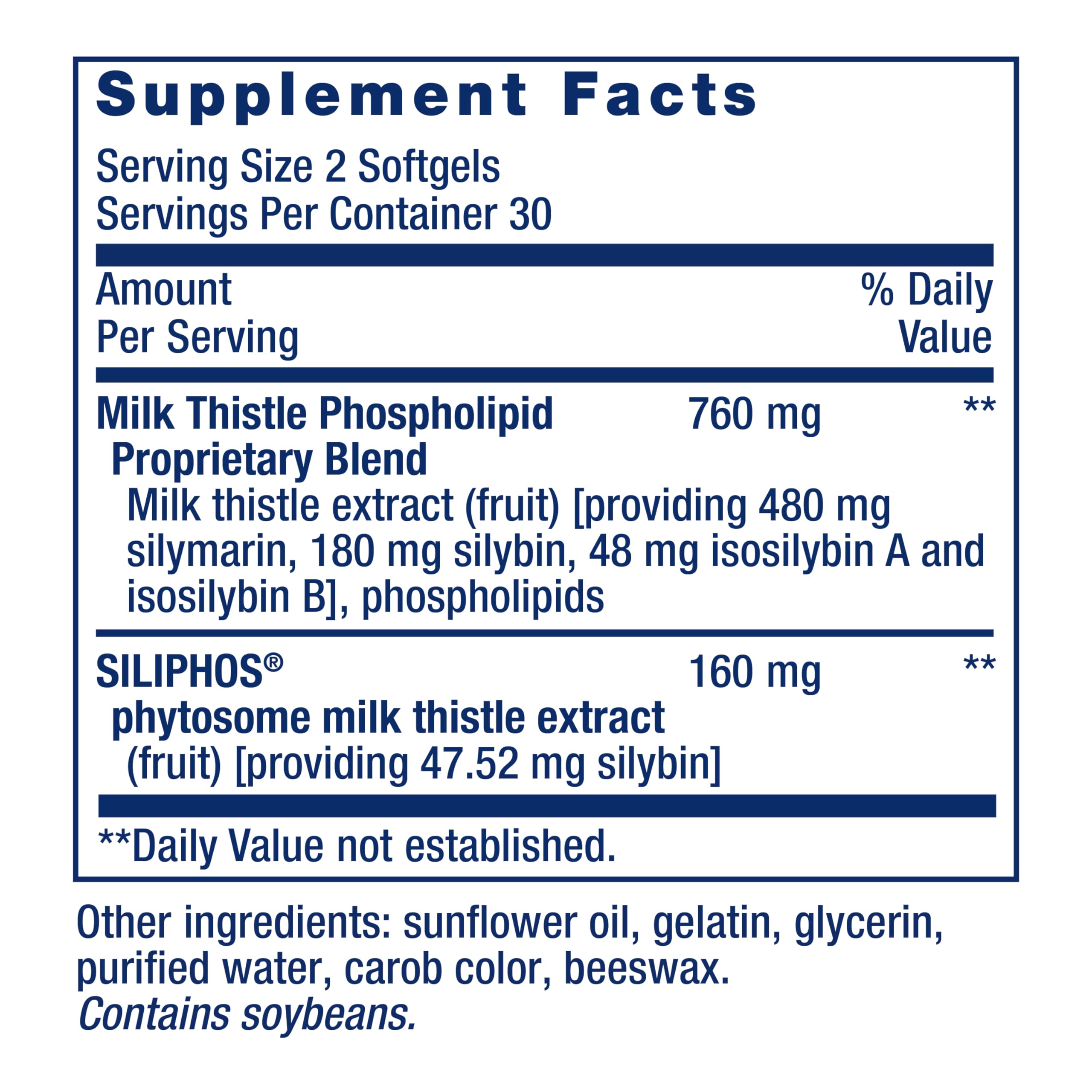 Life Extension Advanced Milk Thistle softgel side view