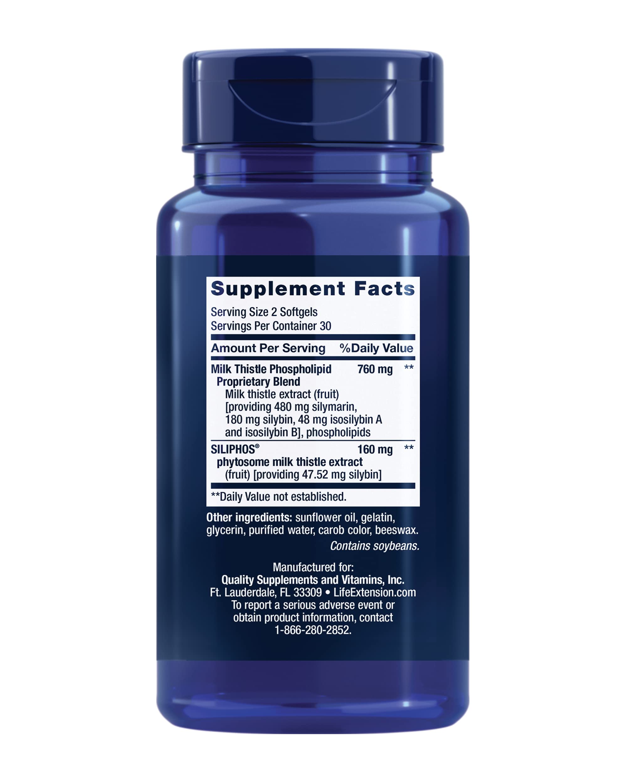 Life Extension Advanced Milk Thistle softgels close-up
