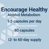 Life Extension Anti-Alcohol Complex 60 capsules opened bottle