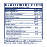 Life Extension Anti-Alcohol Complex 60 capsules with nutritional information