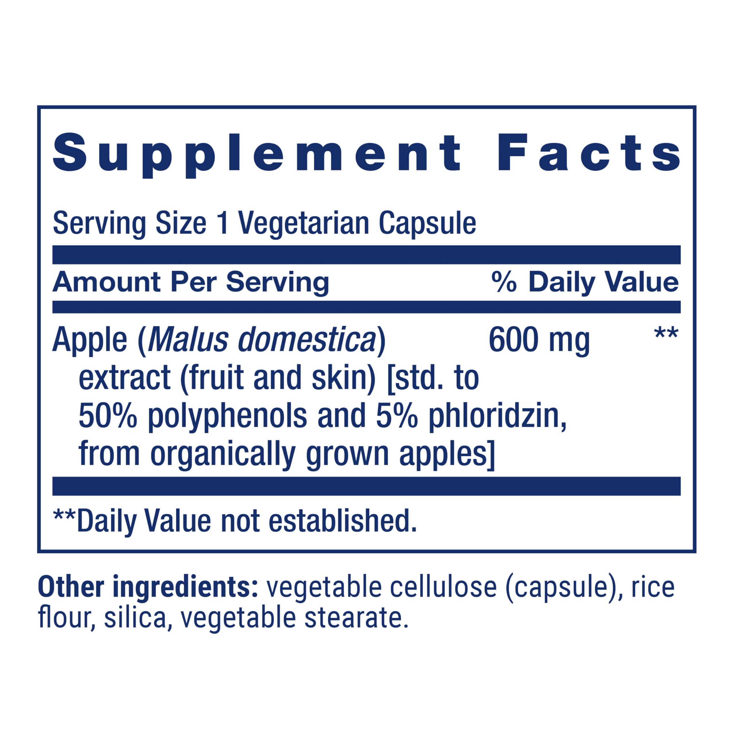 Life Extension AppleWise packaging side view