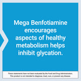 Life Extension Benfotiamine B1 Supplement 250mg back view