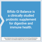 Life Extension Bifido GI Balance Supplement displayed with a glass of water