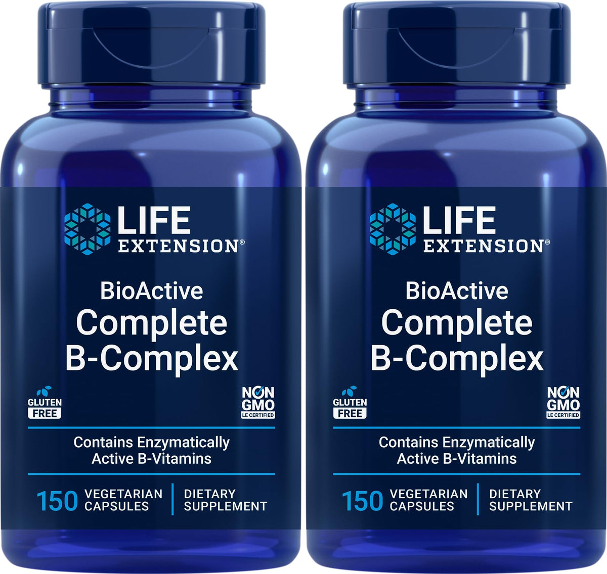 Life Extension BioActive Complete B-Complex 150 Vegetarian Capsules front view