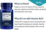 Life Extension BioActive Folate & Vitamin B12 capsule close-up