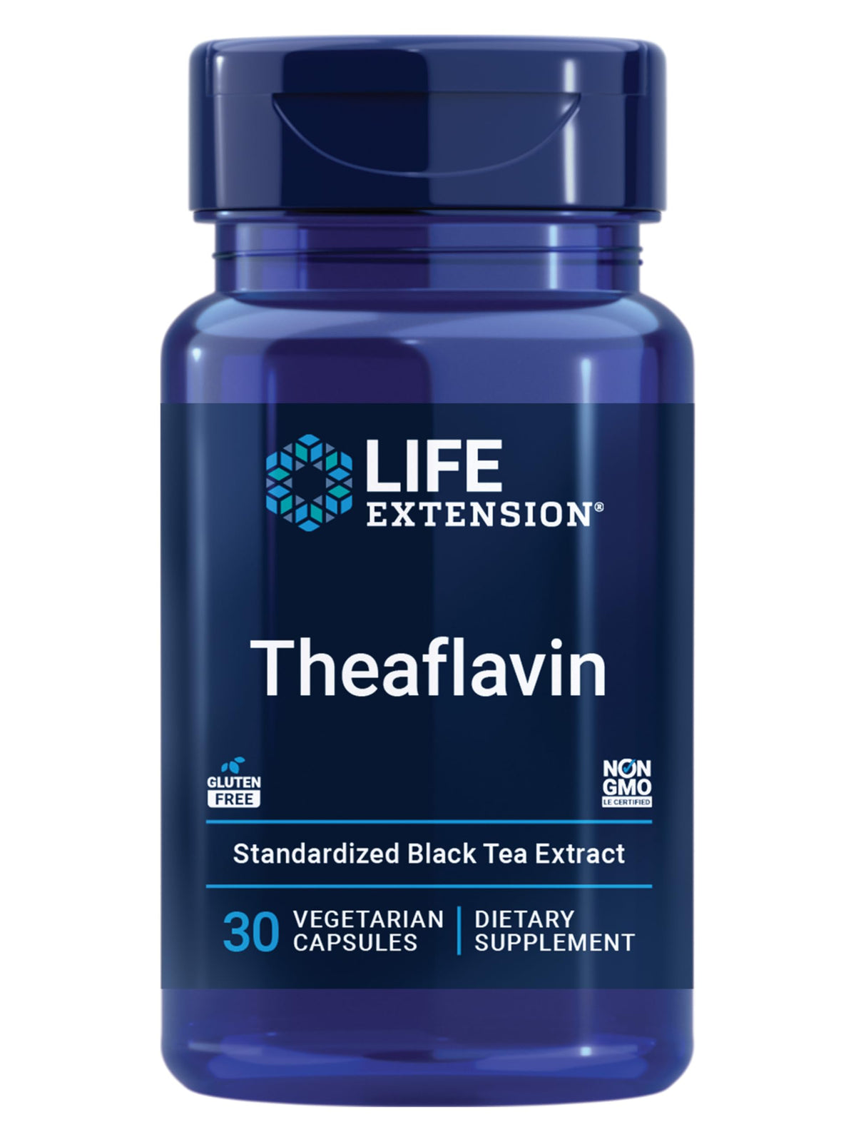Life Extension Black Tea Extract Capsules 400mg front view