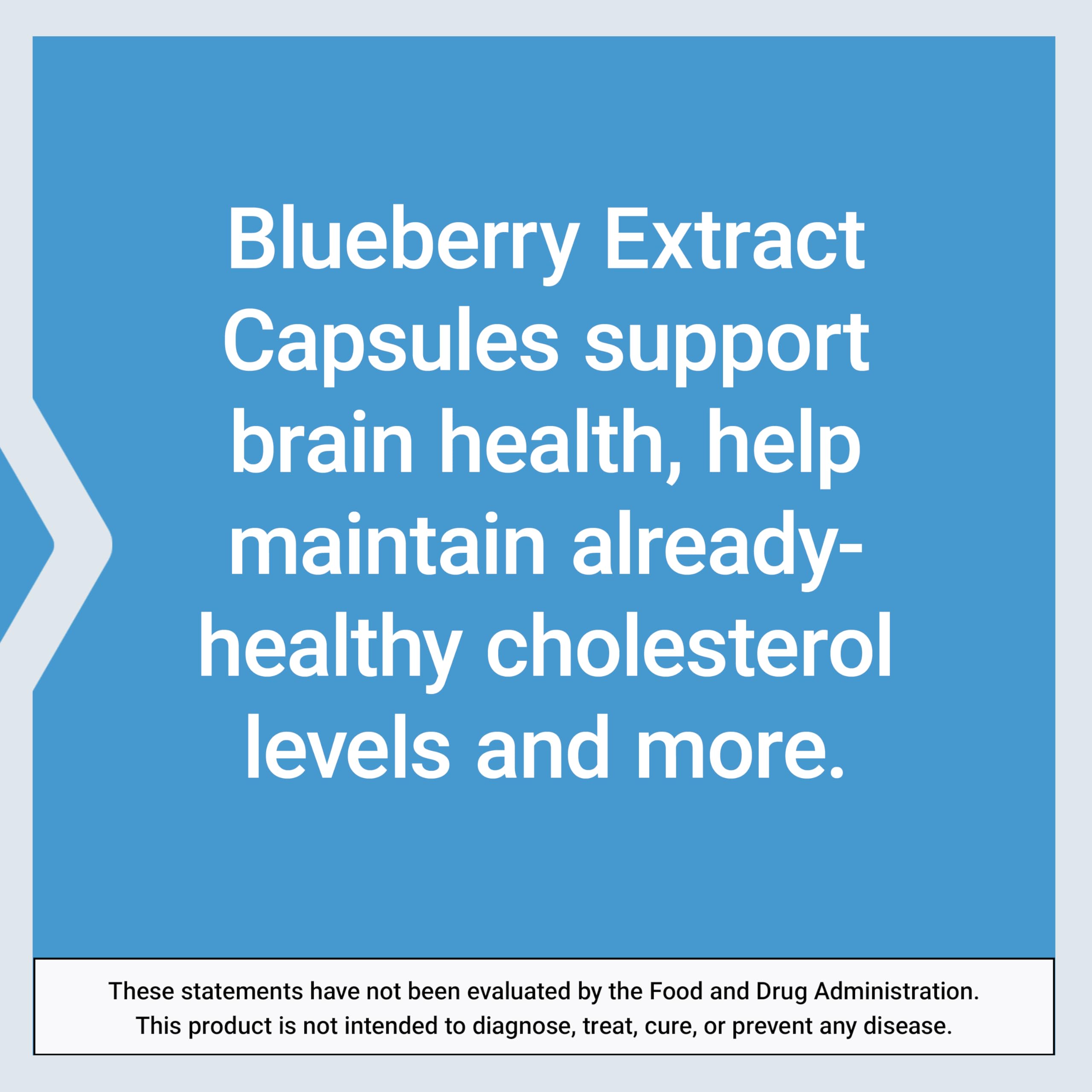 Life Extension Blueberry Extract Capsules 500mg capsules on a table
