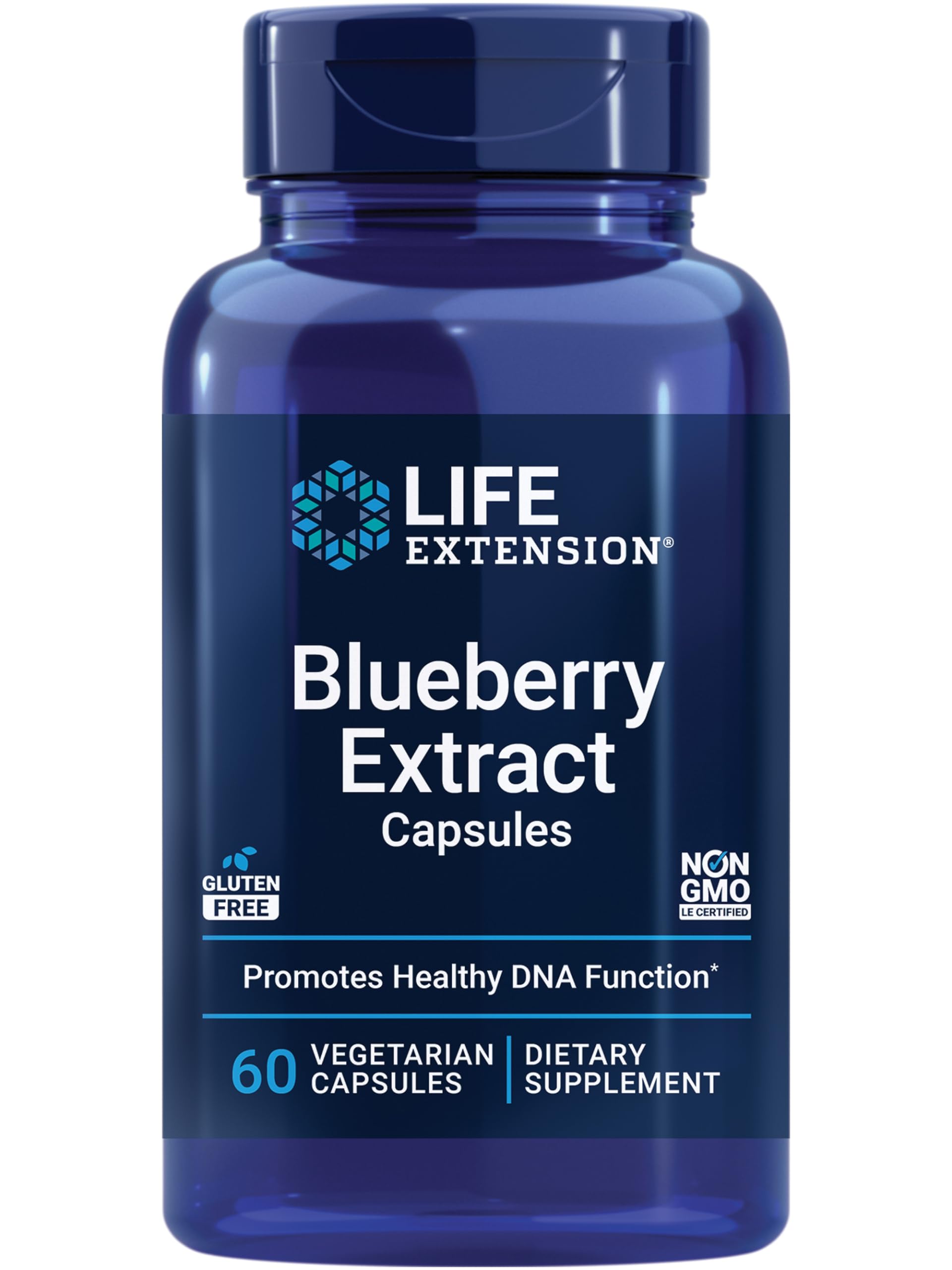 Life Extension Blueberry Extract Capsules 500mg front view