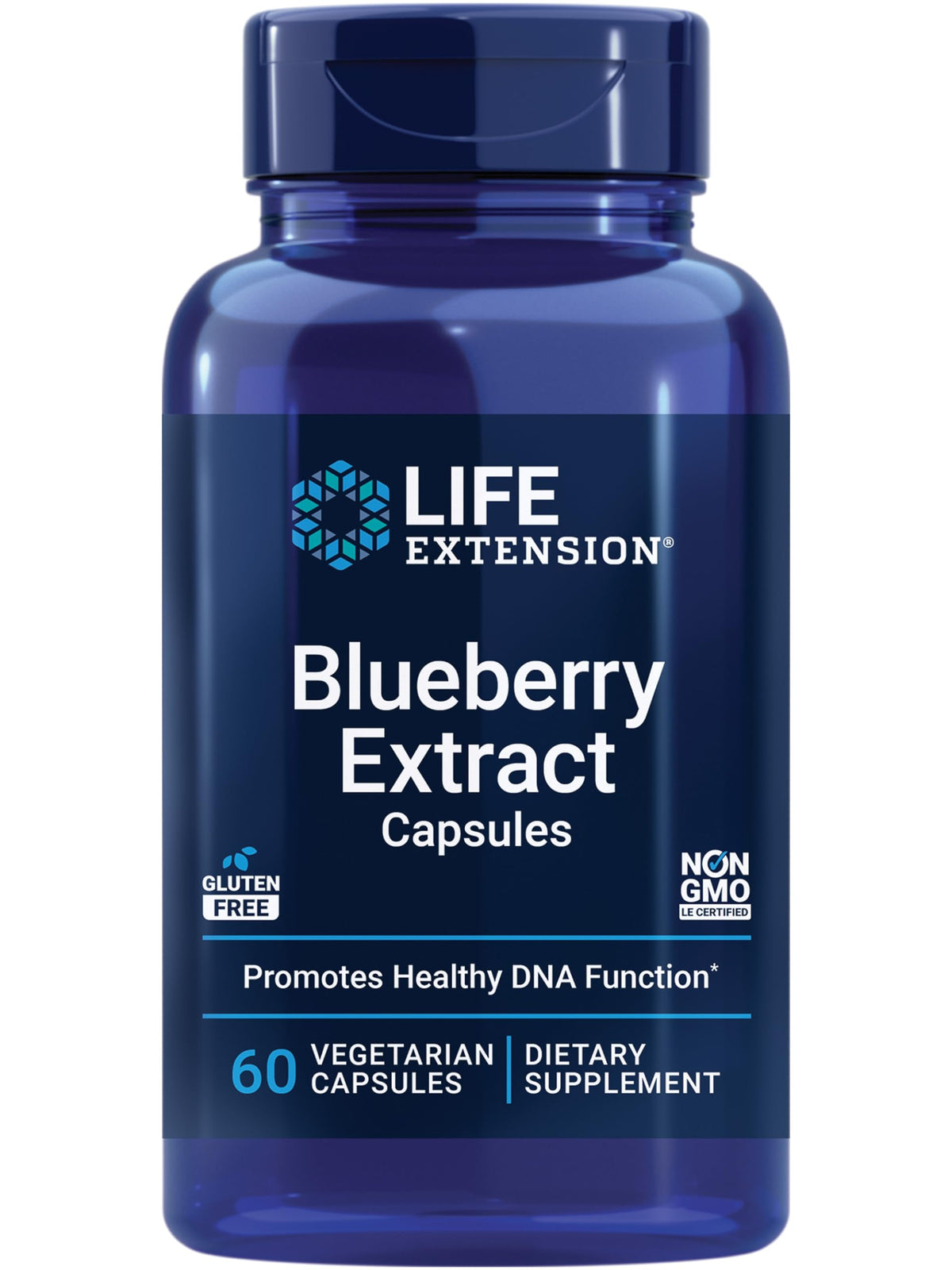 Life Extension Blueberry Extract Capsules 500mg front view