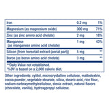 Life Extension Bone Restore Chocolate Chewables ingredients list