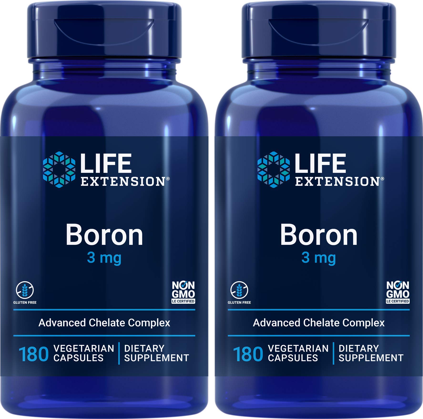 Life Extension Boron Supplement 3mg 180 Capsules front view