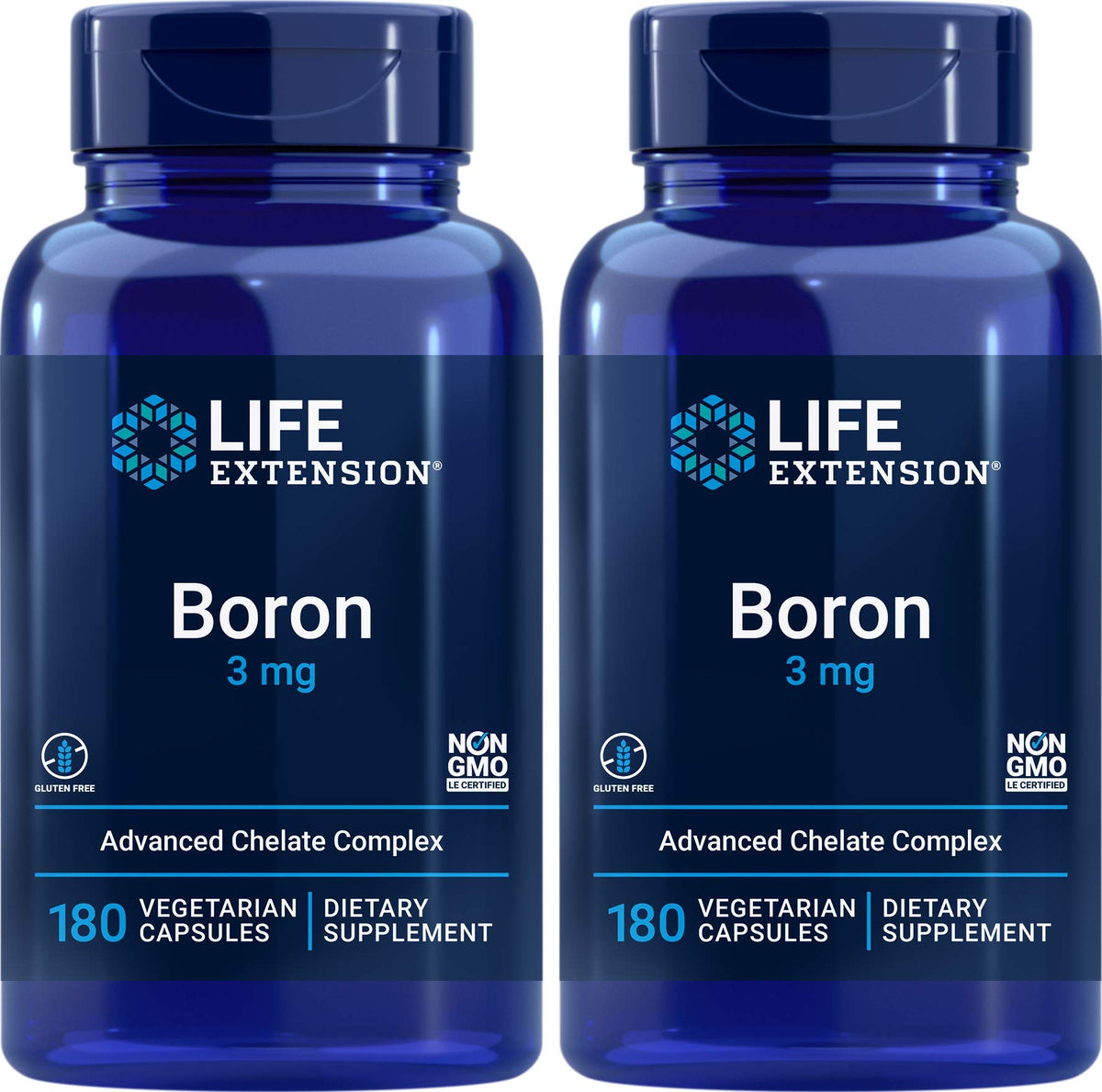Life Extension Boron Supplement 3mg 180 Capsules front view