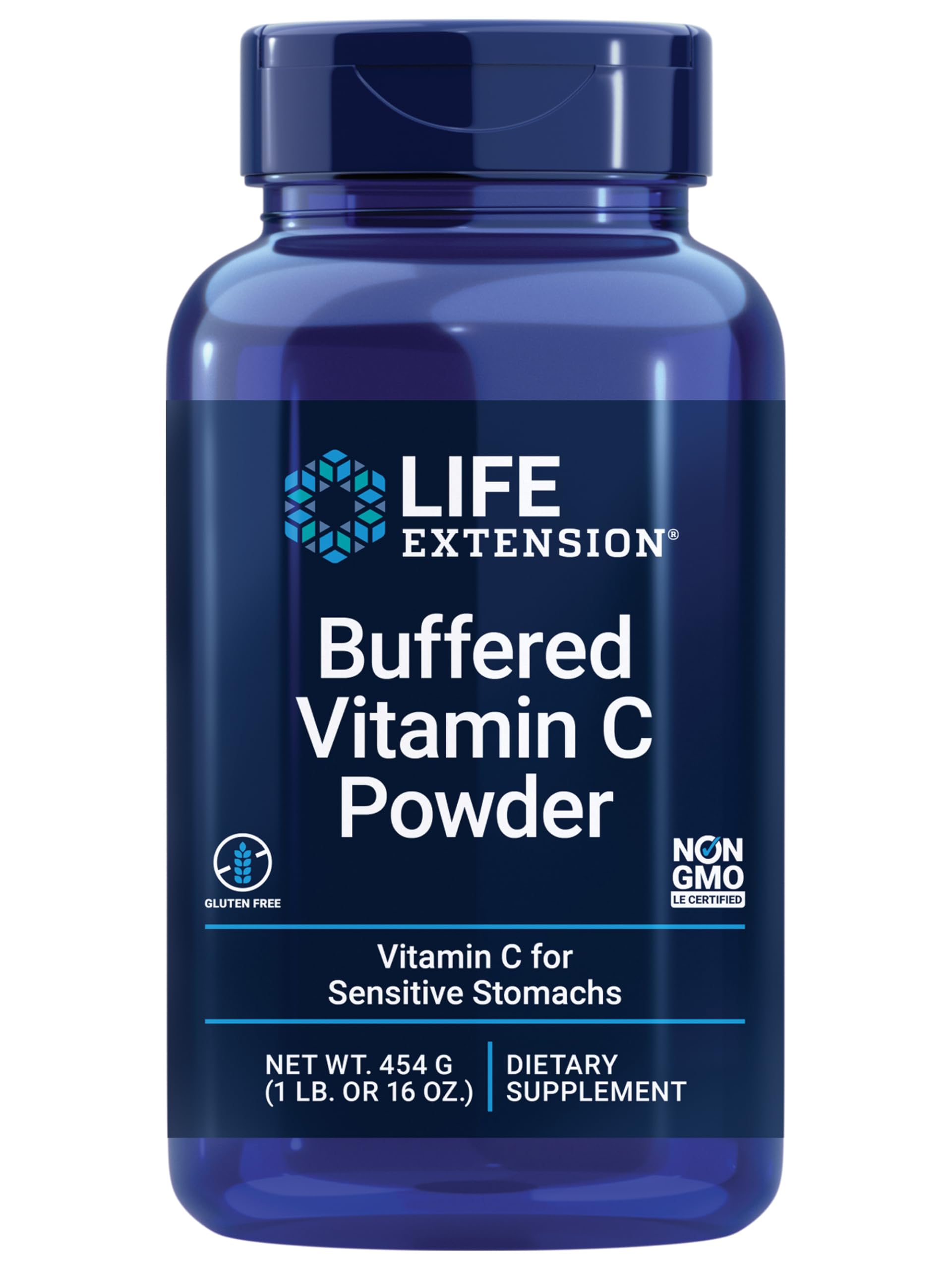 Life Extension Buffered Vitamin C Powder 4000 mg front view