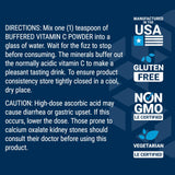 Life Extension Buffered Vitamin C Powder 4000 mg ingredients list