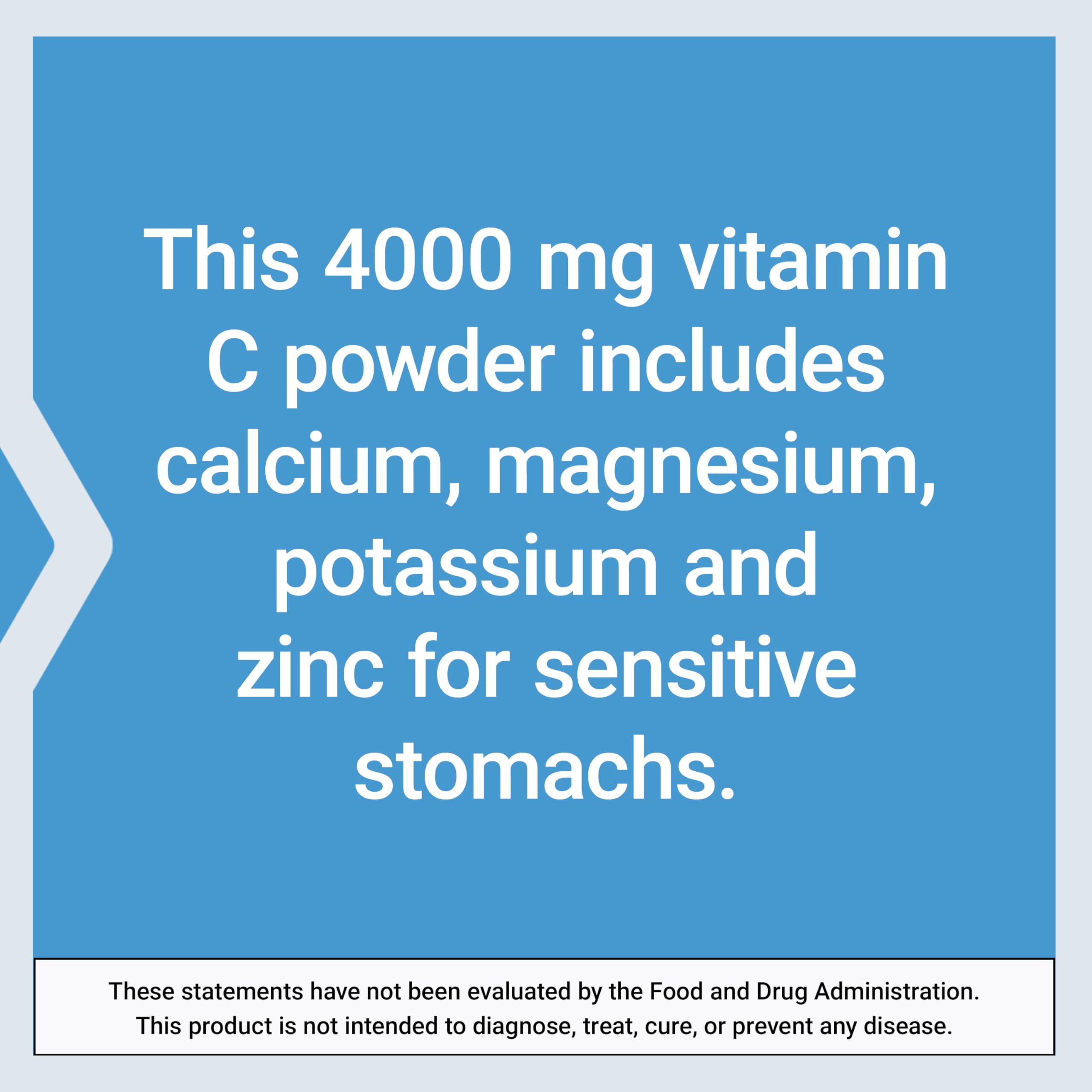Life Extension Buffered Vitamin C Powder 4000 mg nutritional information