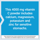 Life Extension Buffered Vitamin C Powder 4000 mg nutritional information