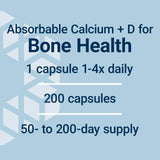 Life Extension Calcium Citrate with Vitamin D3 200mg capsules on a table