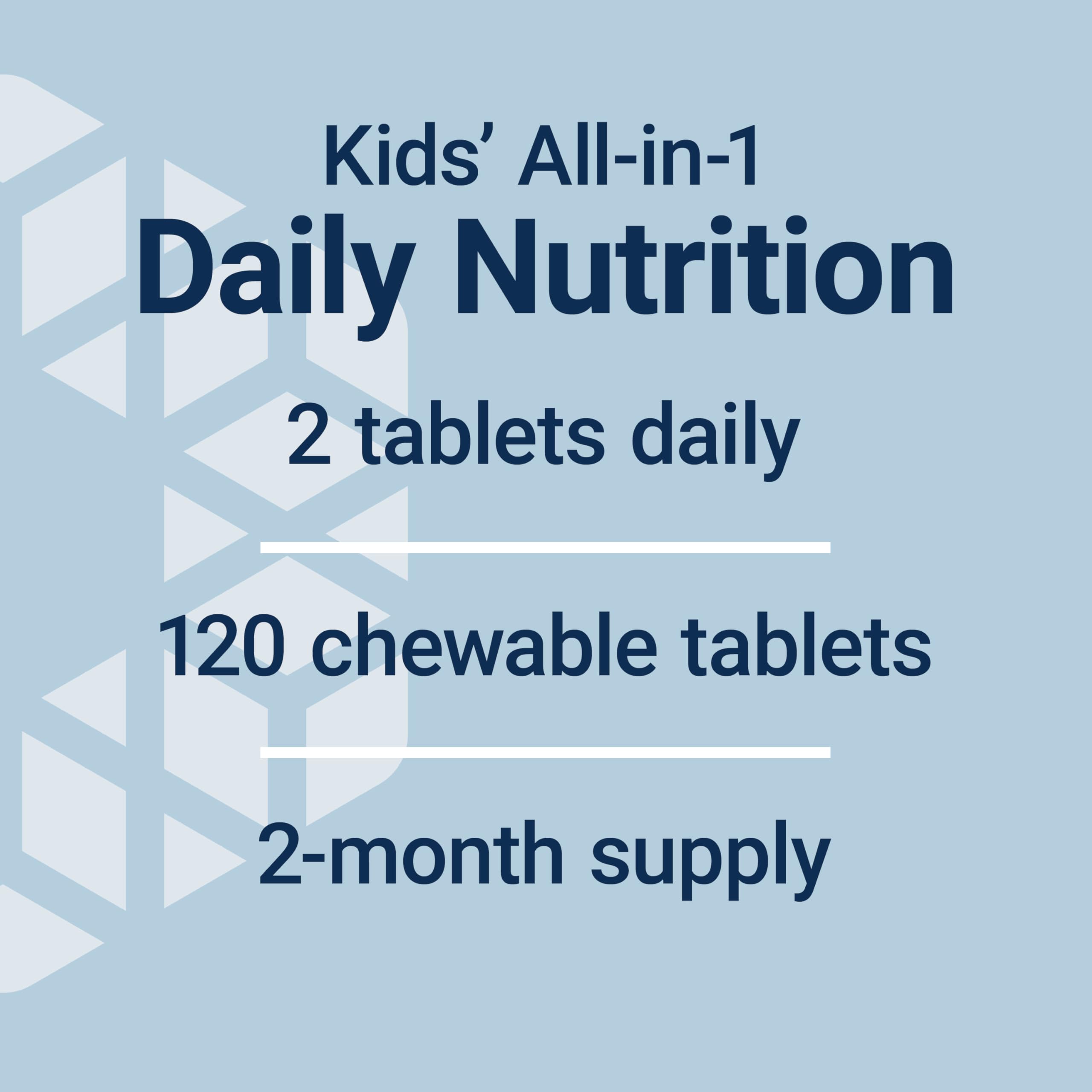 Life Extension Children's Chewable Multivitamins displayed with other children's health products
