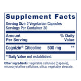 Life Extension Citicoline 500mg capsules on a wooden surface