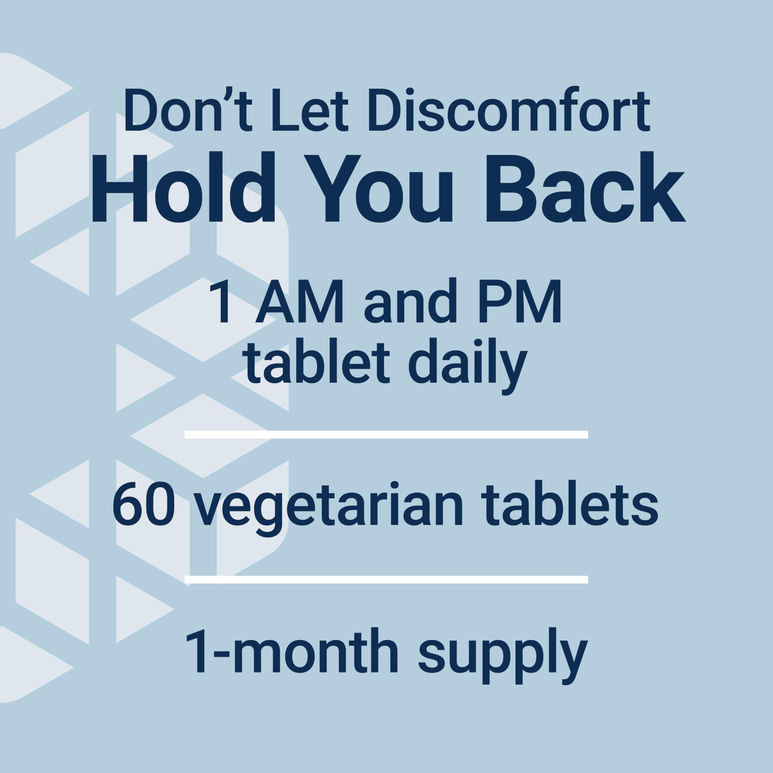 Life Extension ComfortMAX™ tablets in a glass with water