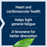 Life Extension CoQ10 Supplement back view with ingredient list