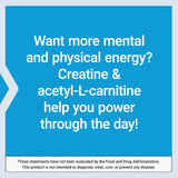 Life Extension Creatine & Acetyl-L-Carnitine Energy Plus nutritional information