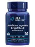 Life Extension Cruciferous Vegetable Extract and Resveratrol 60 capsules front view