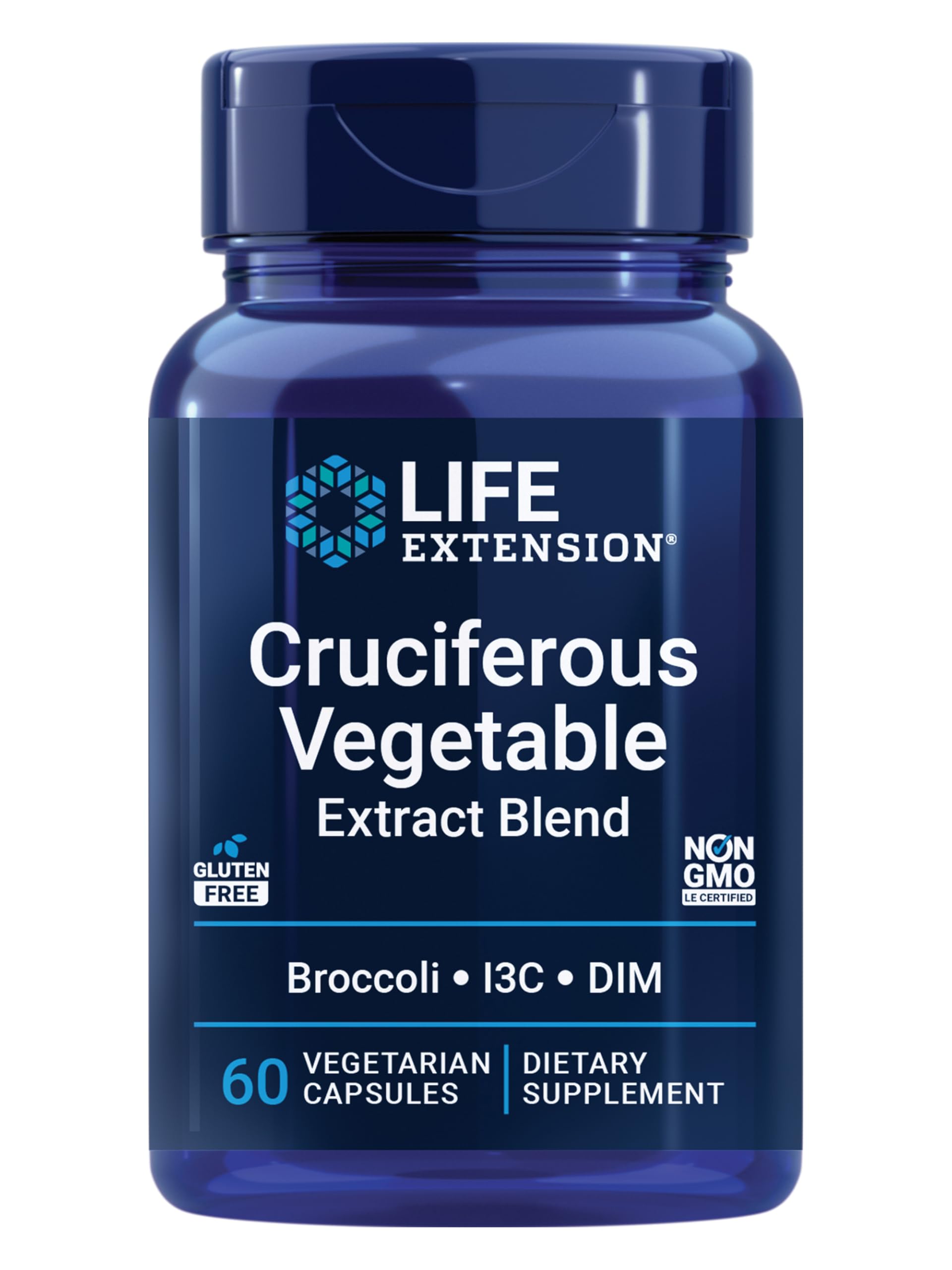Life Extension Cruciferous Vegetable Extract Blend 60 capsules front view