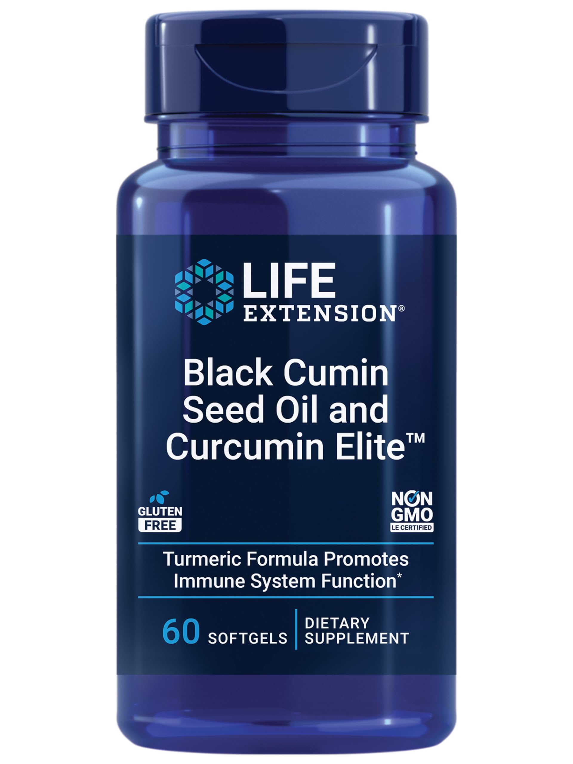 Life Extension Curcumin 200mg with Black Cumin Seed Oil front view