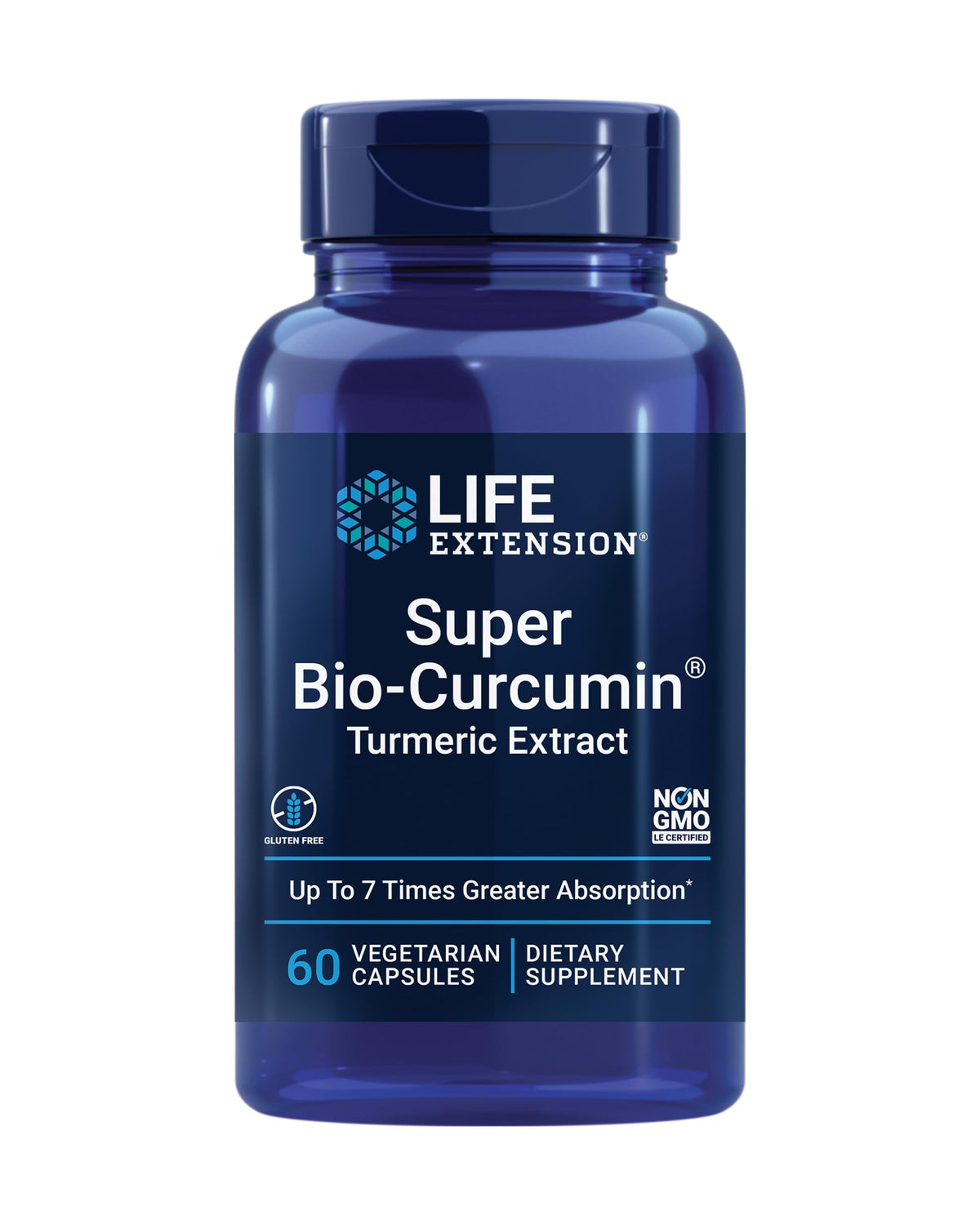 Life Extension Curcumin BCM-95 Bio-Curcumin 400mg Capsules front view