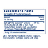Life Extension Curcumin BCM-95 Bio-Curcumin 400mg Capsules side view