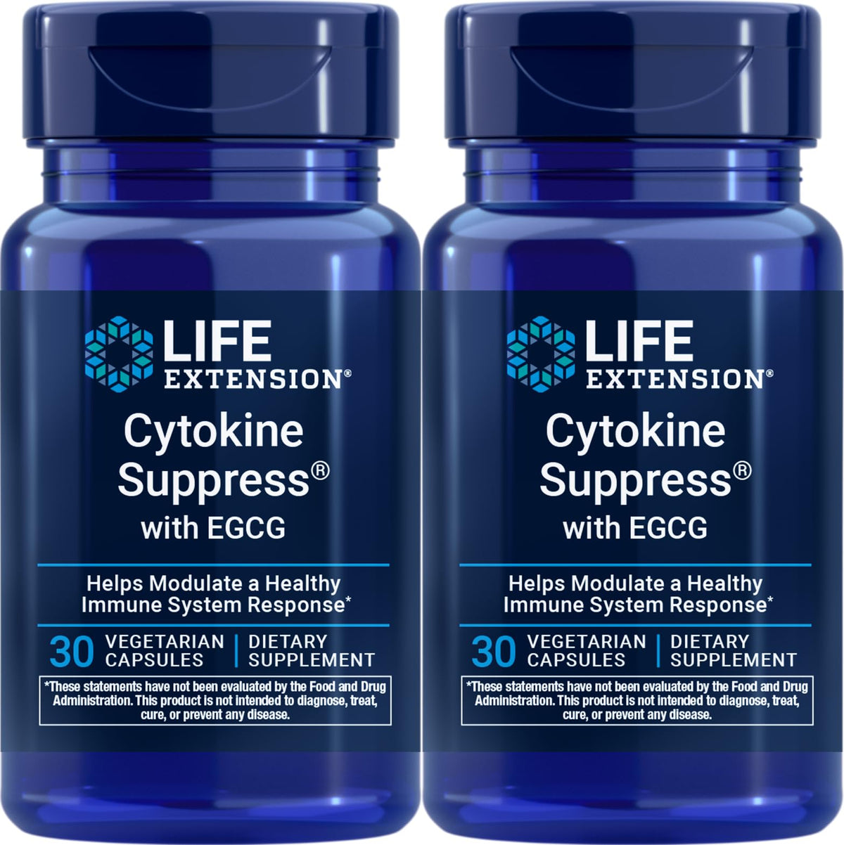 Life Extension Cytokine Suppress 30 Vegetarian Capsules front view