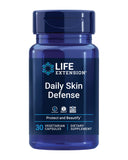 Life Extension Daily Skin Defense 30 vegetarian capsules front view