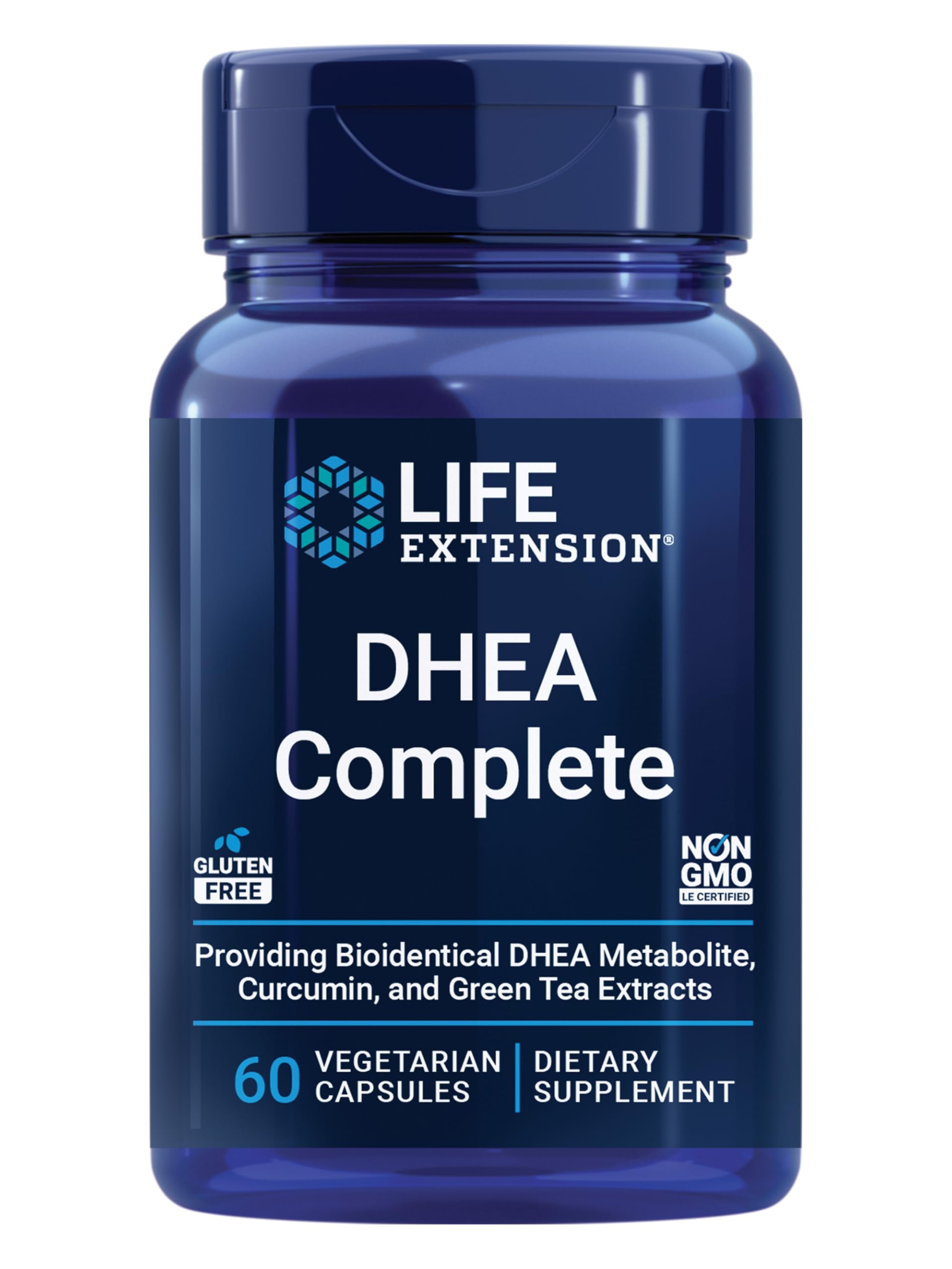 Life Extension DHEA Complete supplement bottle front view