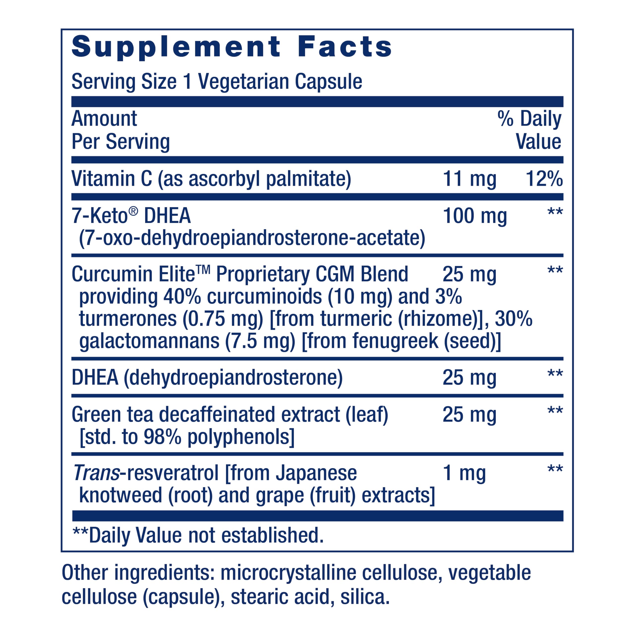 Life Extension DHEA Complete supplement capsules in a close-up