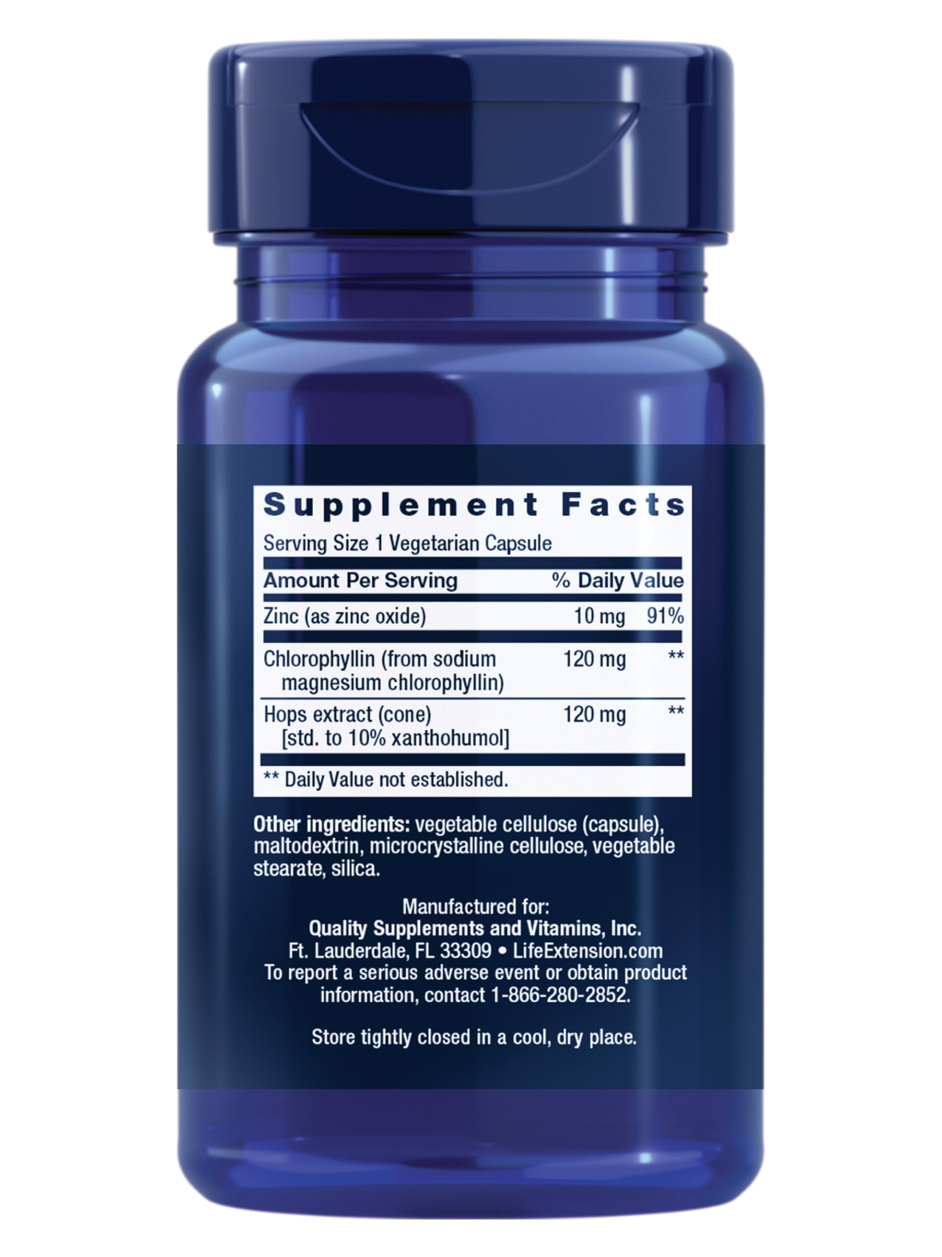 Life Extension DNA Protection Formula side view showing capsule details