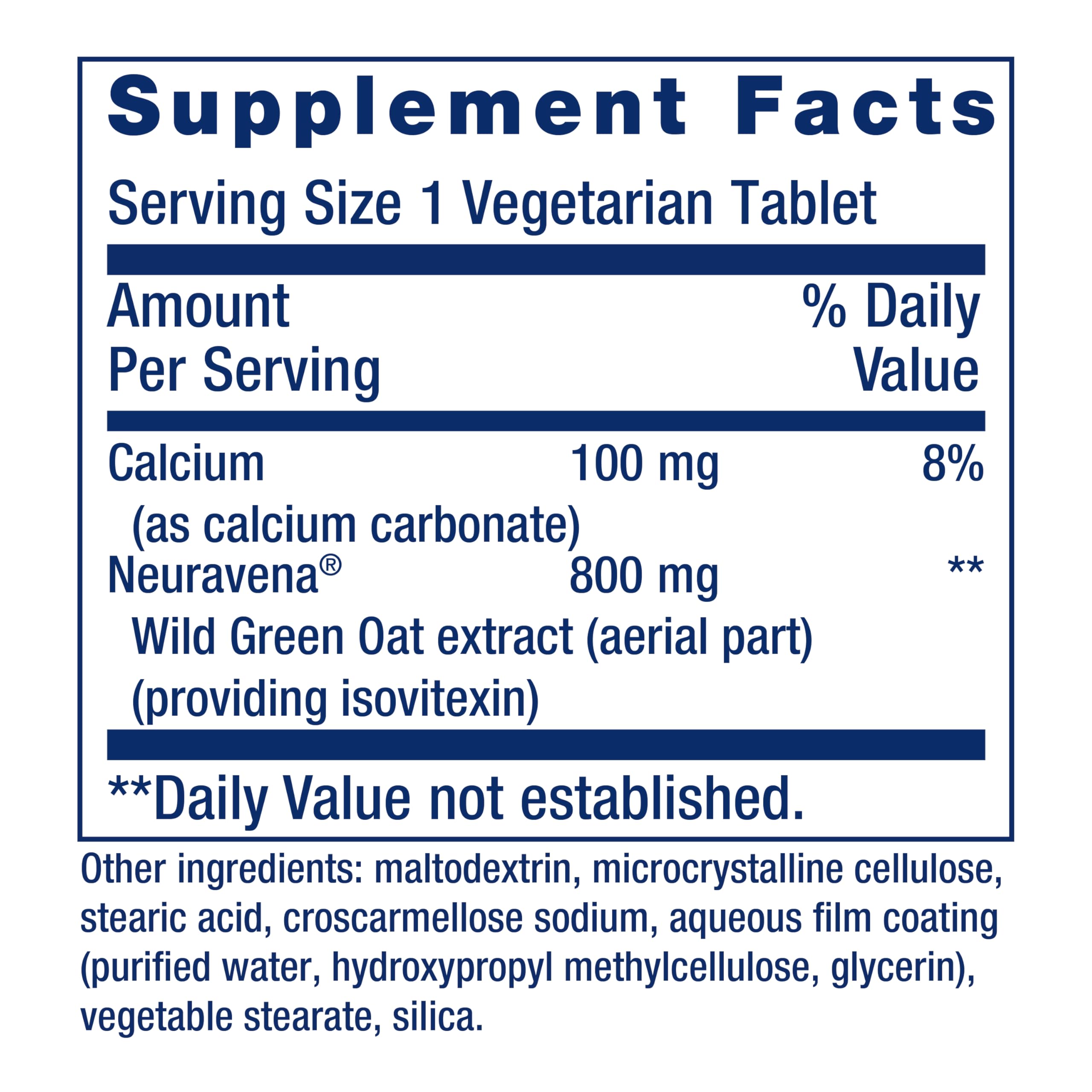 Life Extension Dopa-Mind 60 Tablets back view