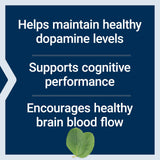 Life Extension Dopa-Mind supplement tablets on a wooden surface
