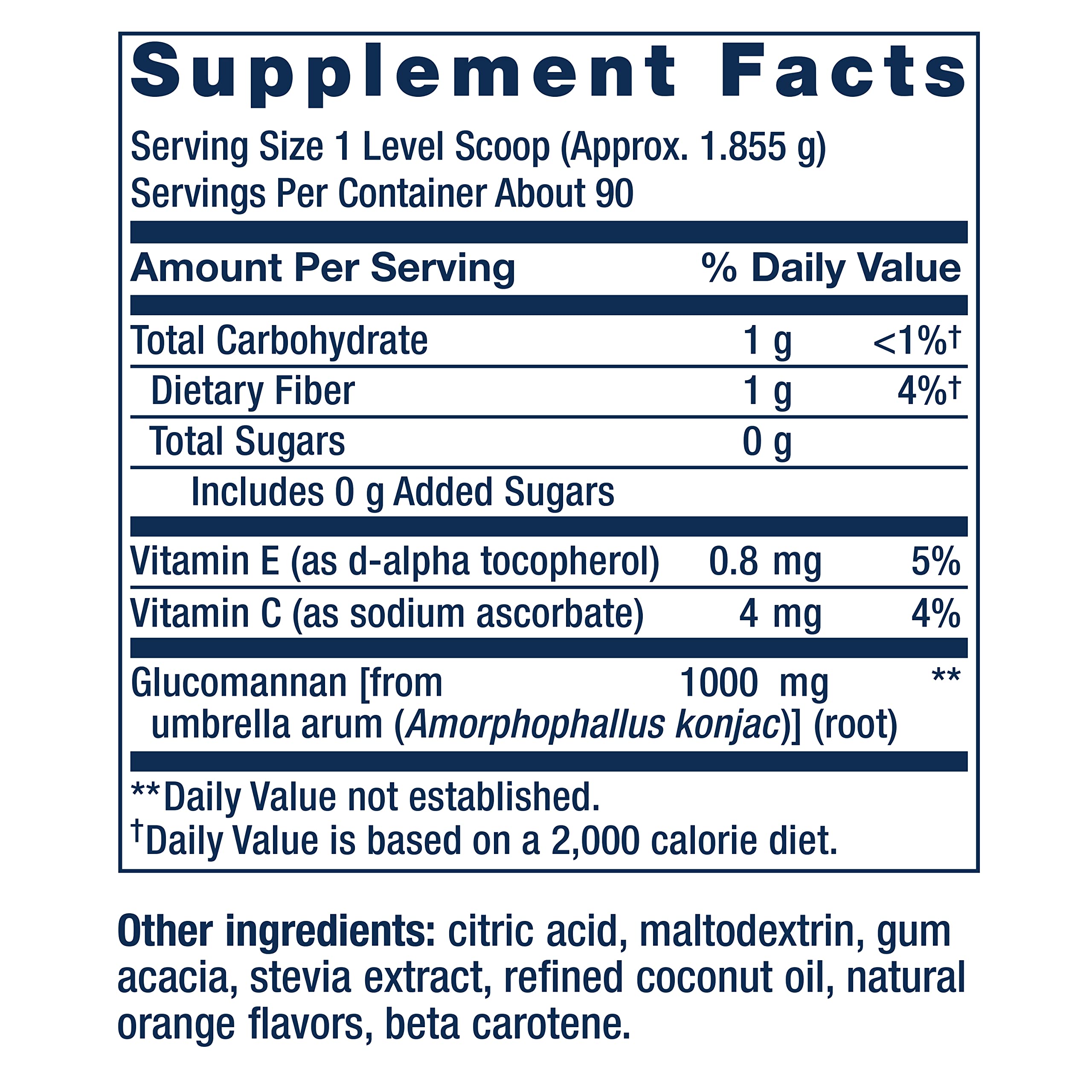 Life Extension Easy Fiber 163g back view showing ingredients