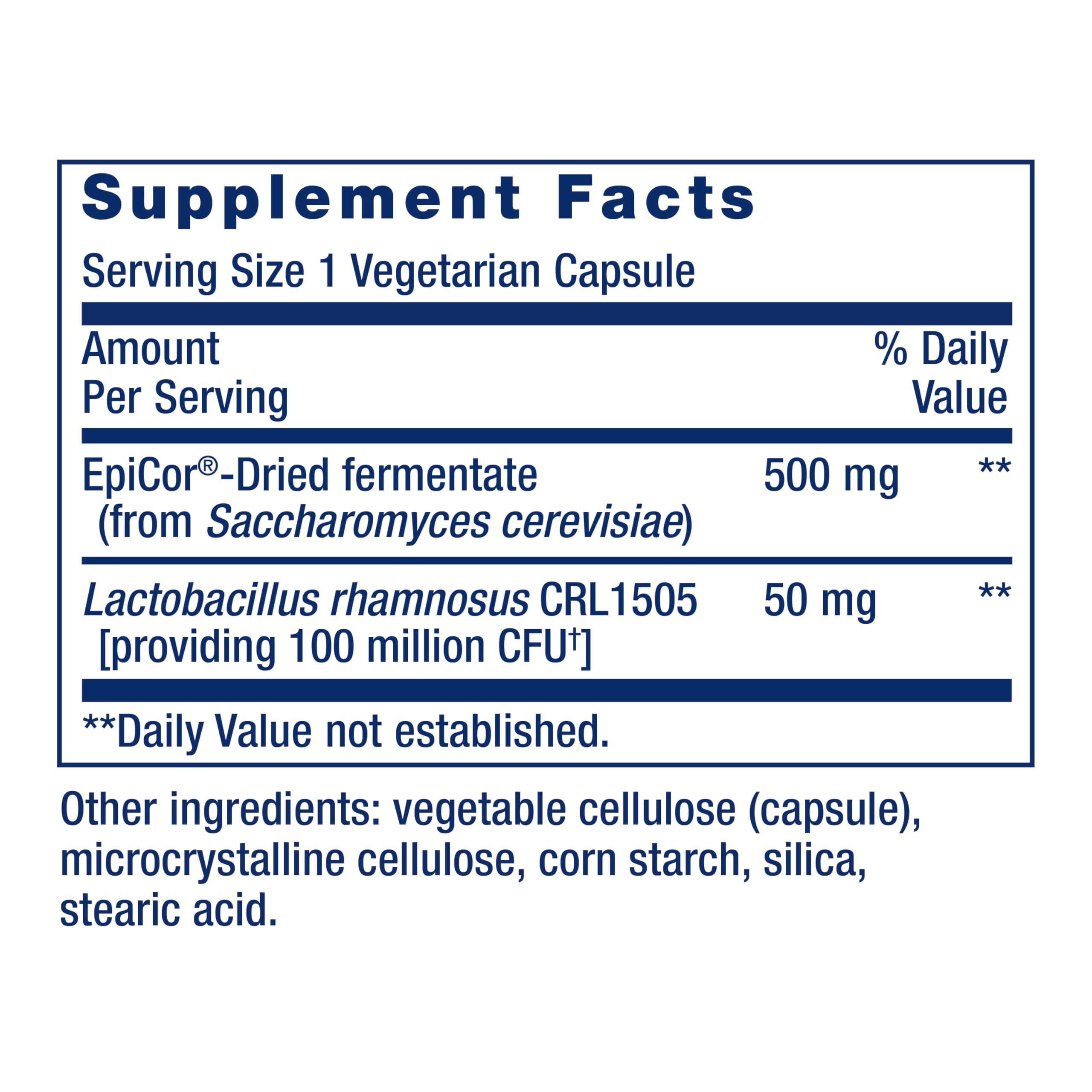 Life Extension FLORASSIST daily wellness & Nasal Defense 500mg capsules packaging