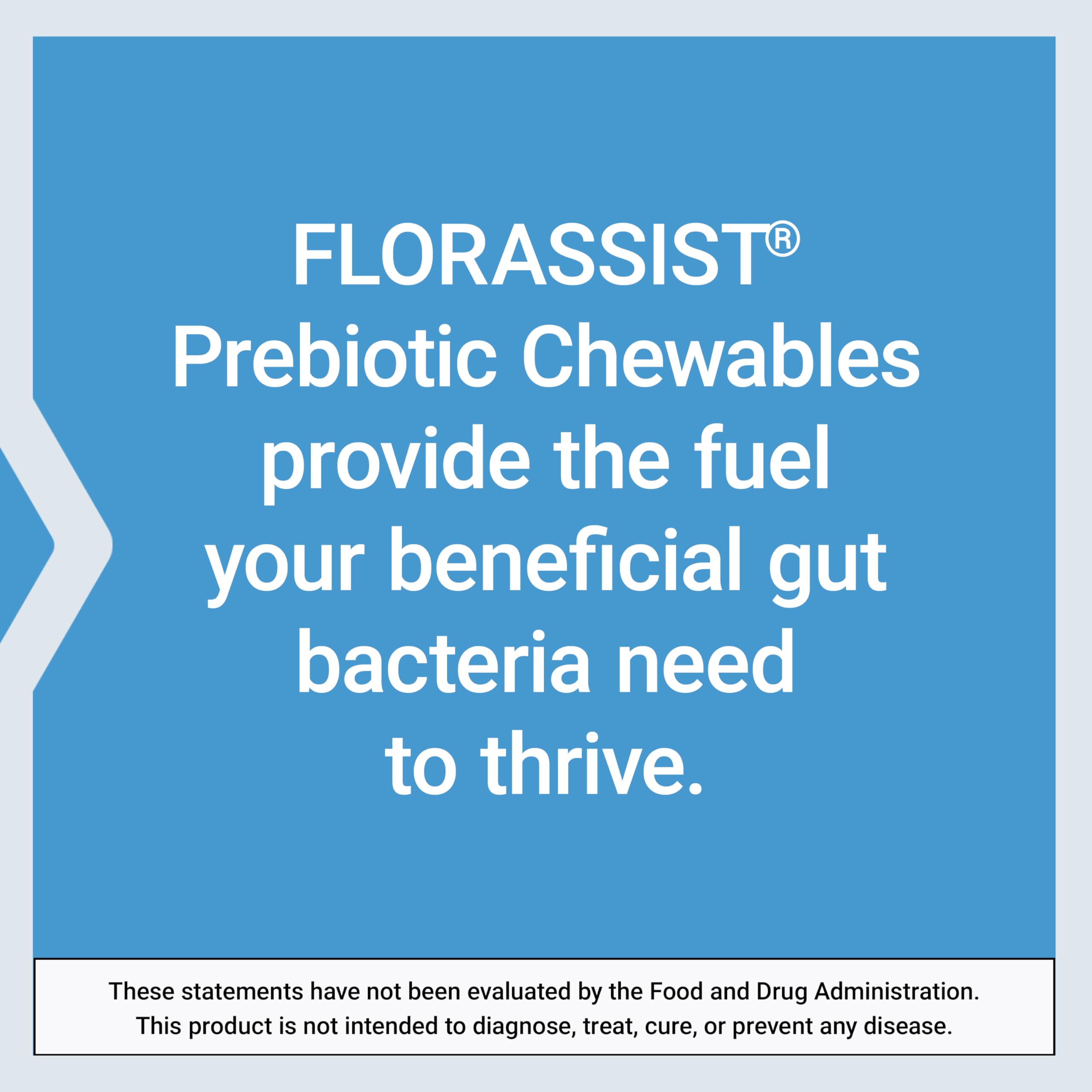 Life Extension FLORASSIST Prebiotic Chewable Strawberry tablets on a table
