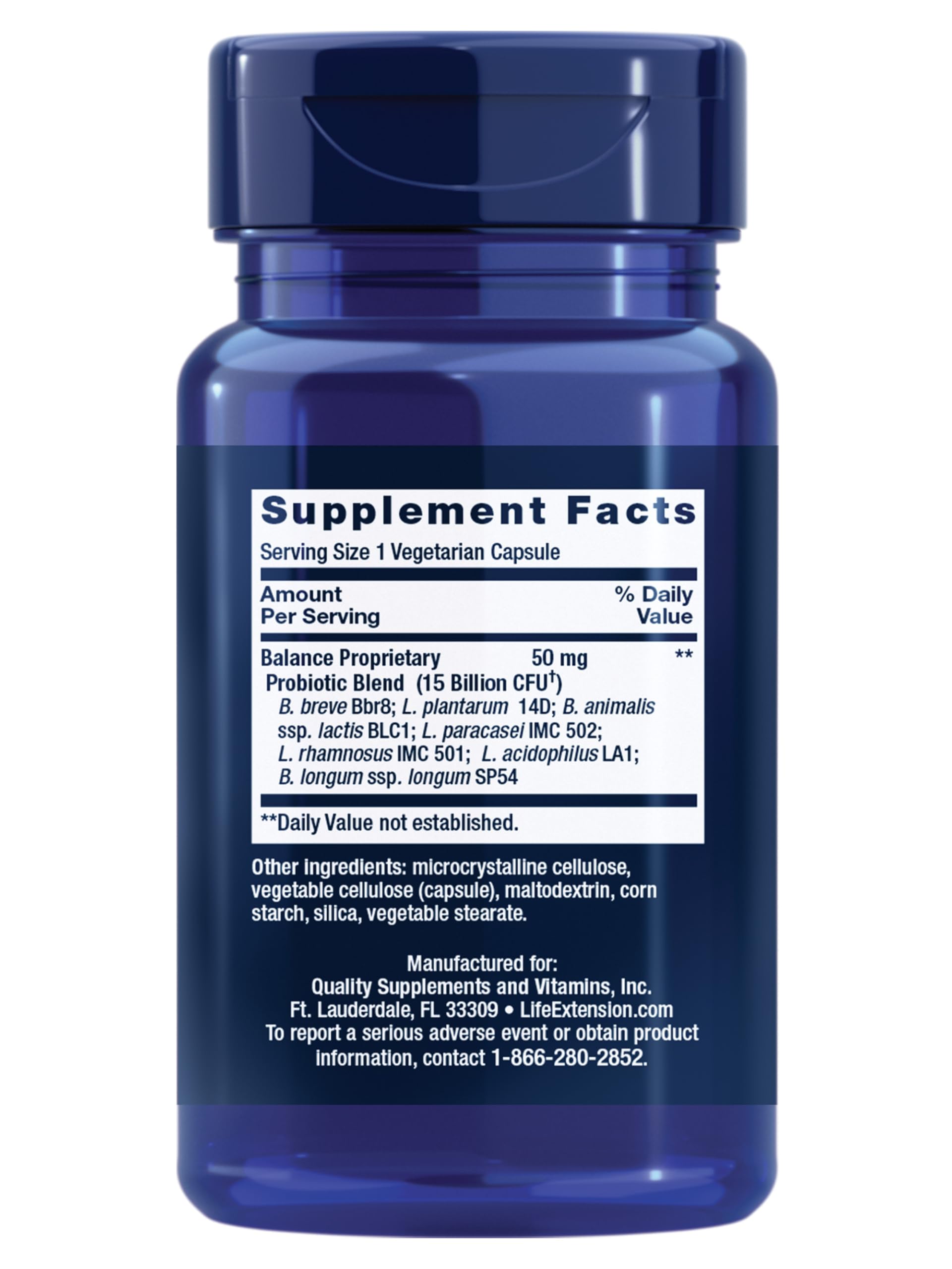 Life Extension FLORASSIST® Probiotic Balance bottle with label