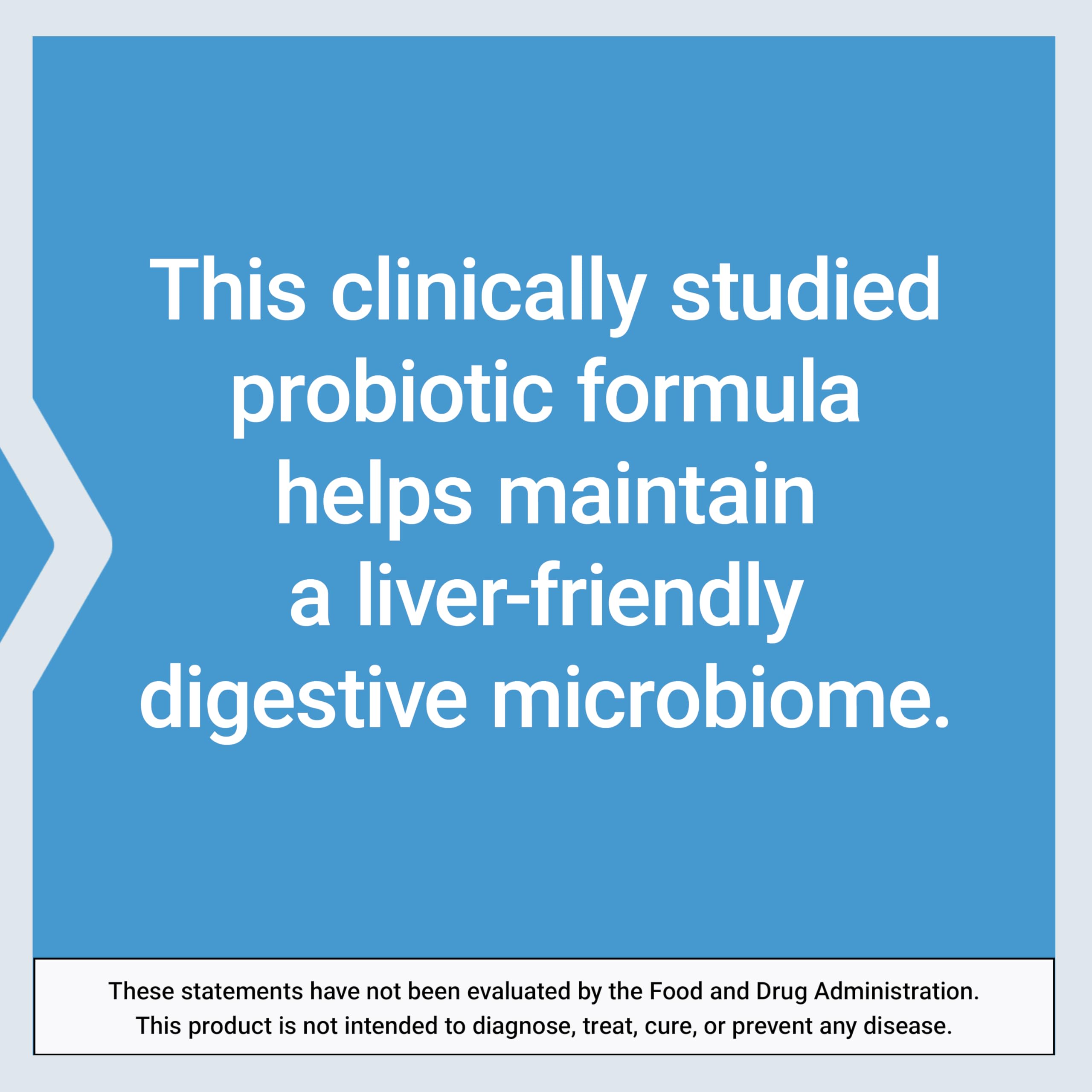 Life Extension FLORASSIST Probiotic Liver Restore 500mg capsule on a wooden table