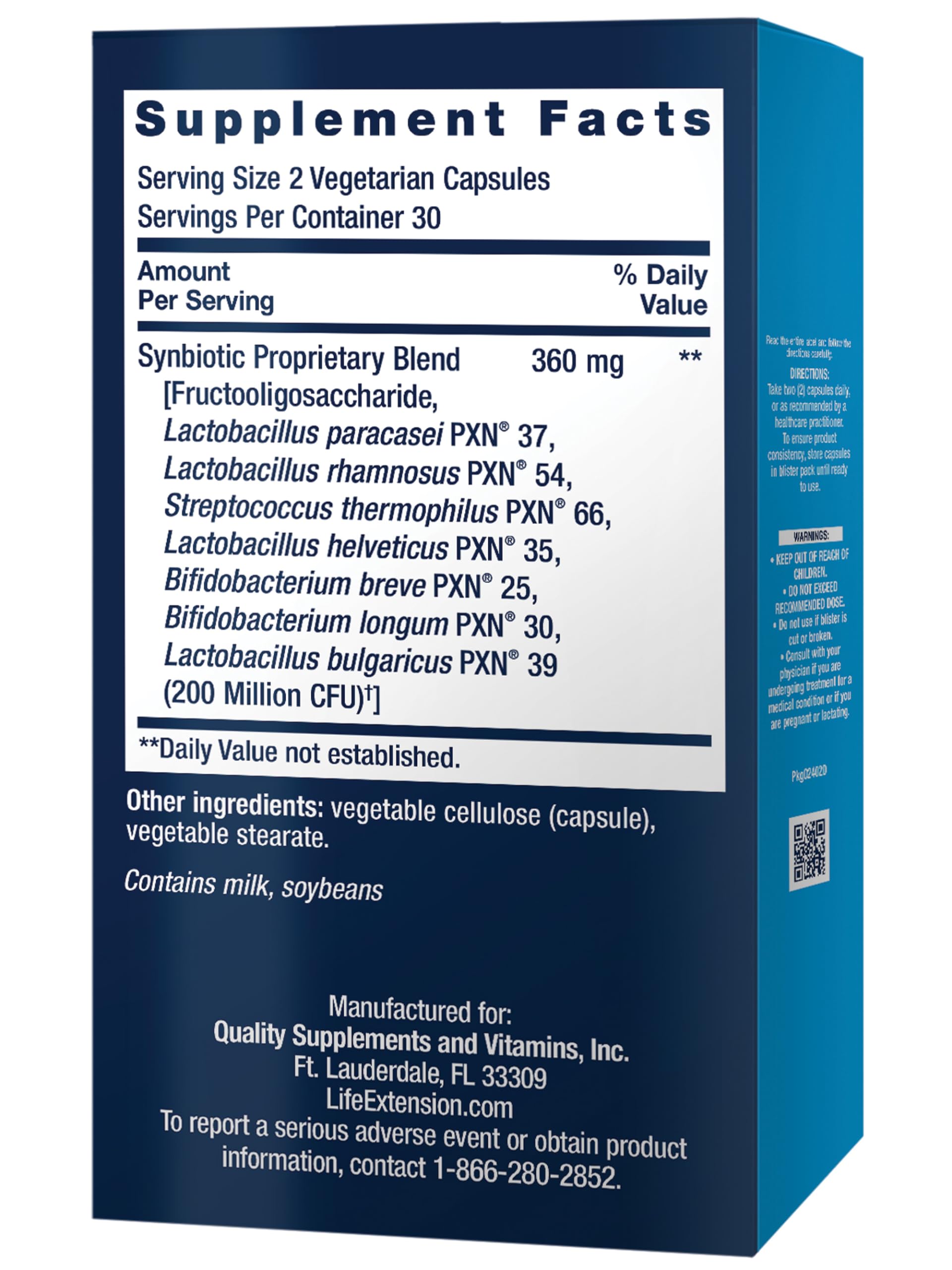 Life Extension FLORASSIST Probiotic Liver Restore 500mg capsule side view
