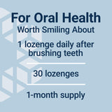 Life Extension FLORASSIST Probiotic Oral Hygiene Lozenges on a bathroom counter