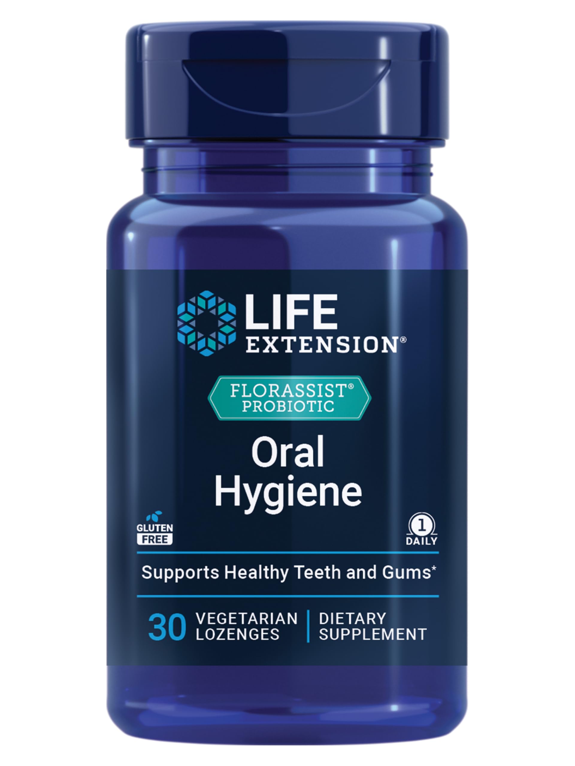 Life Extension FLORASSIST Probiotic Oral Hygiene Lozenges packaging front view