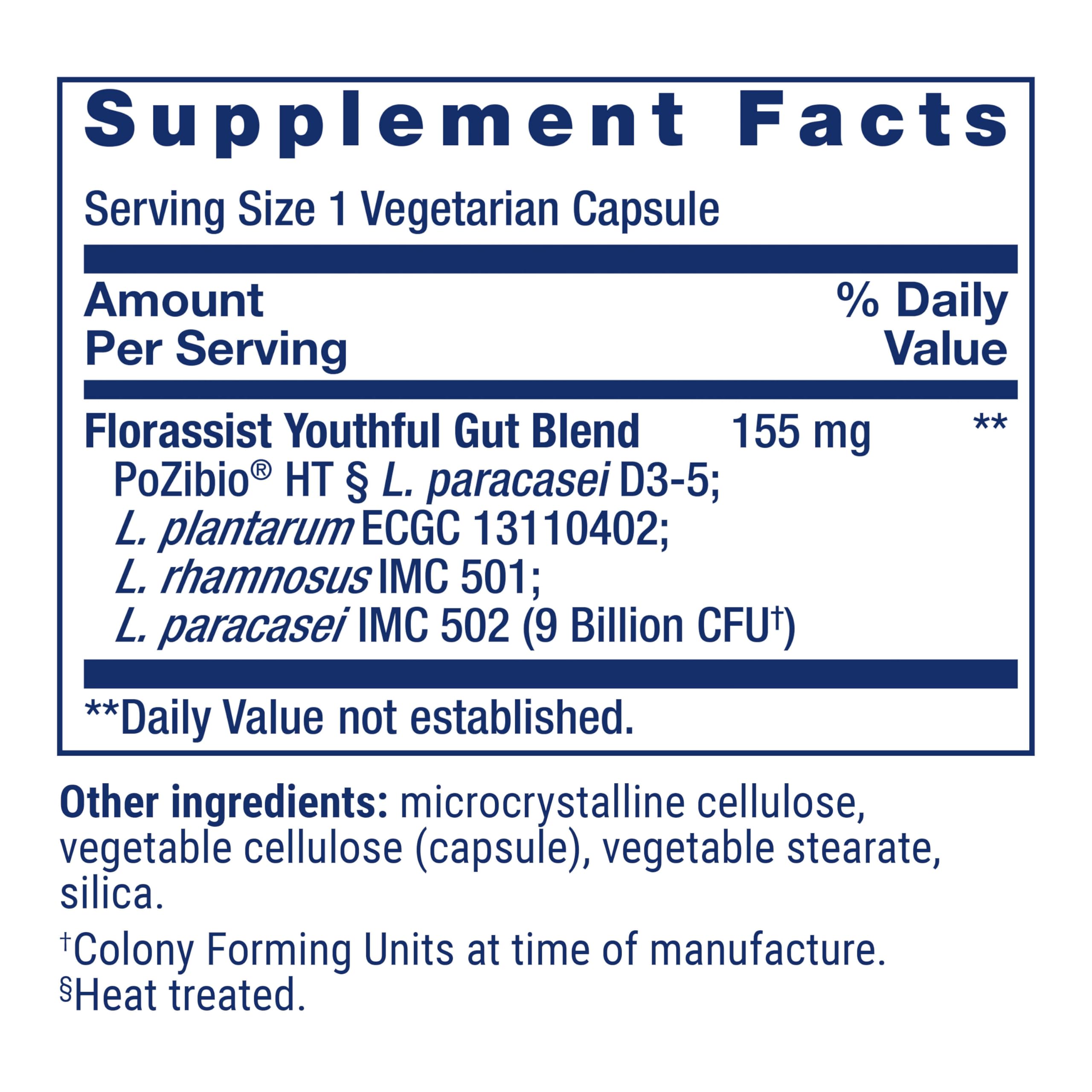 Life Extension FLORASSIST® Probiotic Youthful Gut capsule close-up
